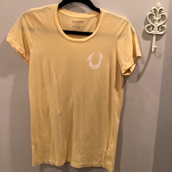 yellow true religion shirt